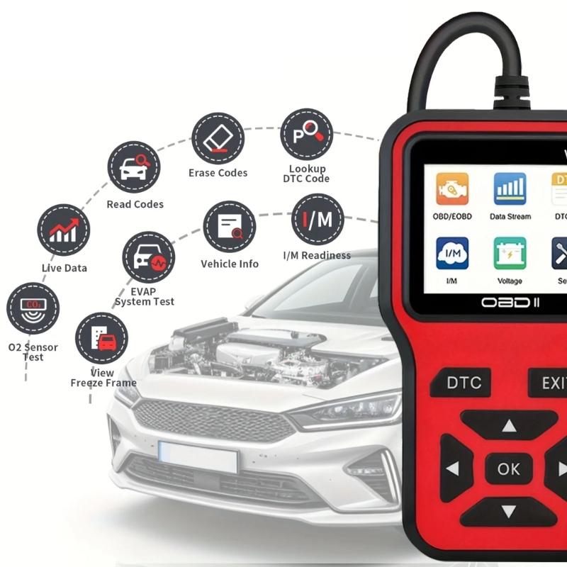 Efficient V500 OBD2 Scanner Car Diagnostic Tool With Real Time Data Stream And Fault Code Reader For 12V Vehicles