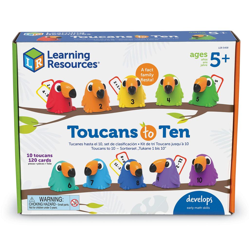 Learning Resources Math Game Toucans To Ten Calculation Cards LER5458 Authentic
