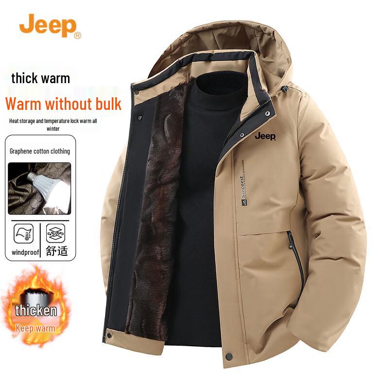 

JEEP Men s Winter Graphene Detachable Hood Workwear Jacket 3XL