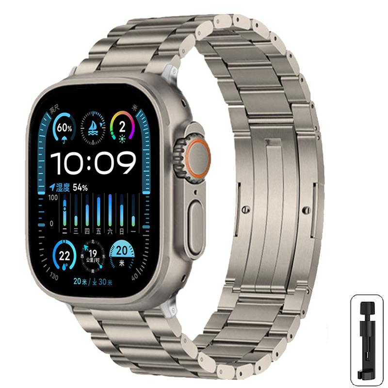 Luxusní titanový řemínek pro Apple Watch Ultra 3/2 49mm 46mm 45mm 44mm 42mm Kovový pásek pro Iwatch Series 11 10 9 8 7 6 5 4 Náramek