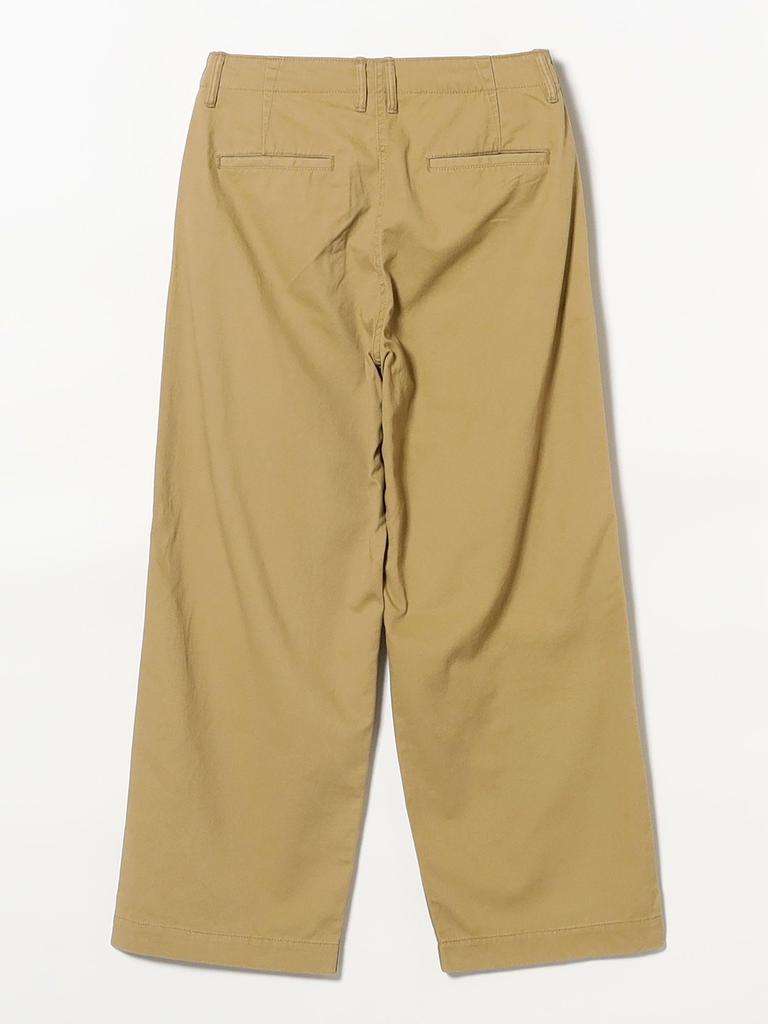 Beams Boy Women's Wide Chino Work Pants, Beige 2