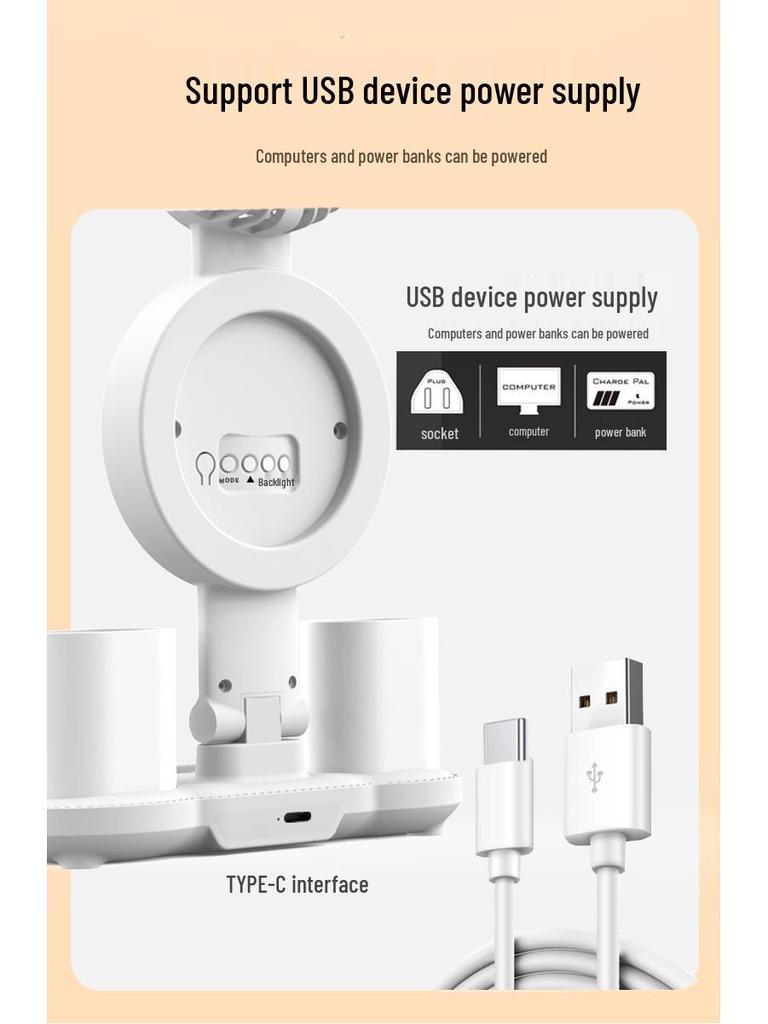 Rechargeable Dual-Use Desk Lamp with Eye Protection – Bright, Foldable, and Smart for Student Reading and Writing.