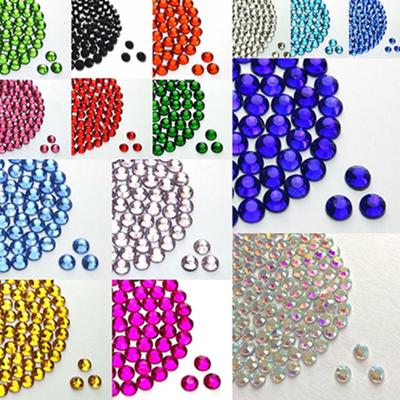 2000 ks Pryskyřičné kamínky s plochými zády DIY pouzdro na telefon Samolepky na nehty 2/3/4/5 mm