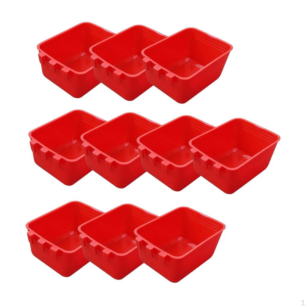 10 Pcs Bird Cage Feeder Tray Bath Tub