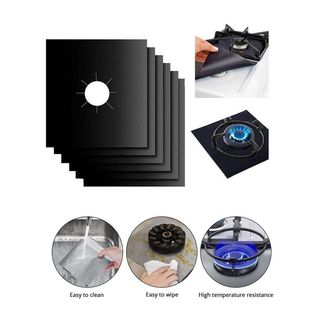 Reusable Gas Range Stovetop Burner Protector Liner Cover For Cleaning Kitchen