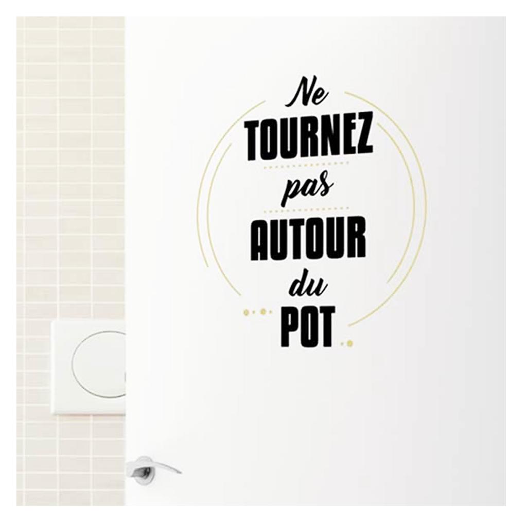 Les Trésors De Lily [P9422] - Planche de stickers porte 'Messages' (Ne tournez pas autour du Pot ! ) - 20x70 cm