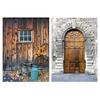 8x6FT/5x7FT Wooden Door Photo Vinyl Background Cloth Studio Background Decoration