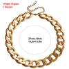 Accessories, Geometric Exaggerated Thick Aluminum Chain Single-Layer Necklace Female, Trendy Cool Twist Matte Chain Choker