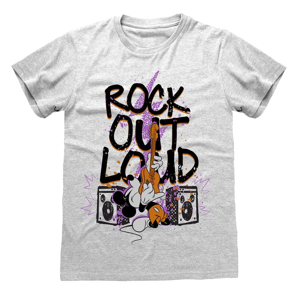 Disney Unisex Adult Rock Out Loud Mickey T-Shirt