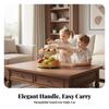 Double Layer Fruit Tray Colored 2 Tier Decorative Leaf Pattern Dessert Stand for