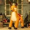 Inflatable Reindeer, 1.8 m, LED Lights, Accessories, Automatic Inflation, Yellow