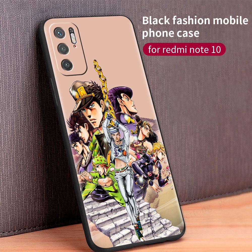 Etui na telefon do Xiaomi Redmi Note 11 10 Pro 9 9S 10S 8 7 8T K40 9A 9C 9T Modna obudowa silikonowa miękka okładka Anime Cartoon J-Jojo
