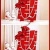 Honeymoon Love Heart Balloon Ceiling Set for Wedding and Bedroom Decor