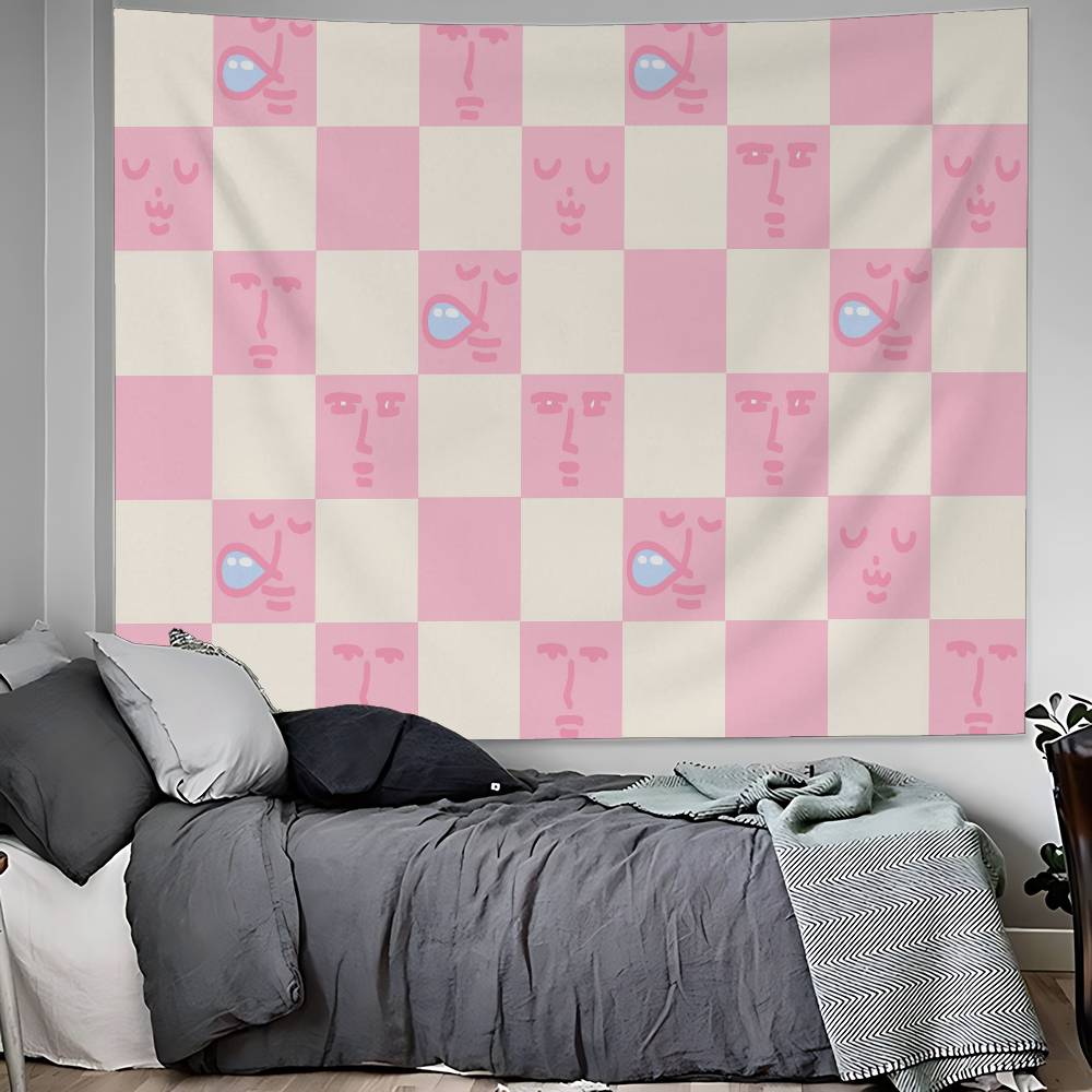 My FFriend Pink Rabbit Funny DIY Wall Tapestry Hanging Tarot Hippie Wall Rugs Dorm INS Home Decor