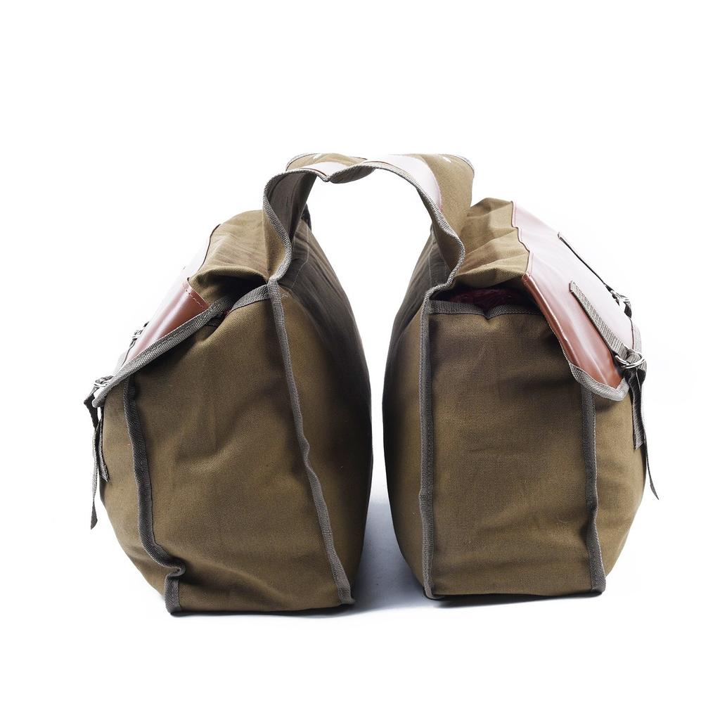 Universal Motorcycle Cycling Canvas Side Saddlebag Back Pack for Motorbike 2 Colors