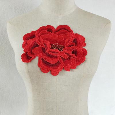 Ethnische Corsage Bekleidungszubehör, Bunter Wasserlöslicher Bestickter Spitzenkragen DIY Handgemachtes Cheongsam Zubehör