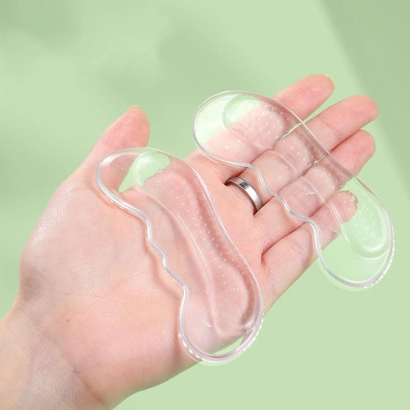 4Pcs Silicone Heel Protectors High Heels Heel Stickers Adjustable Size Adhesive Anti-slip Insoles Pain Relief Foot Care Products