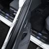 4/8Pcs Car Threshold Strip Carbon Fiber Sticker For Ford Ranger Focus Kuga Mustang Mondeo Car Door Sill Protector Accessories