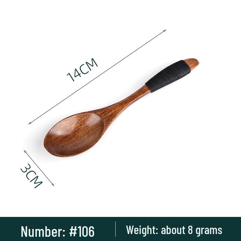 Japanese Nanmu Wooden Honey and Soup Spoon for Children - Mini Stirring Spoon