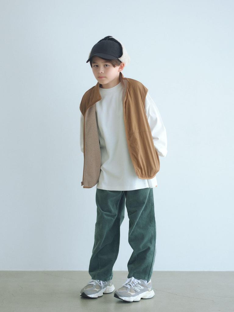 United Arrows Green Label Relaxing Corduroy Curve Pants/Kids, Sizes 100cm-160cm, Stretch, 38141000005, 4950 BRICK(49), 150cm