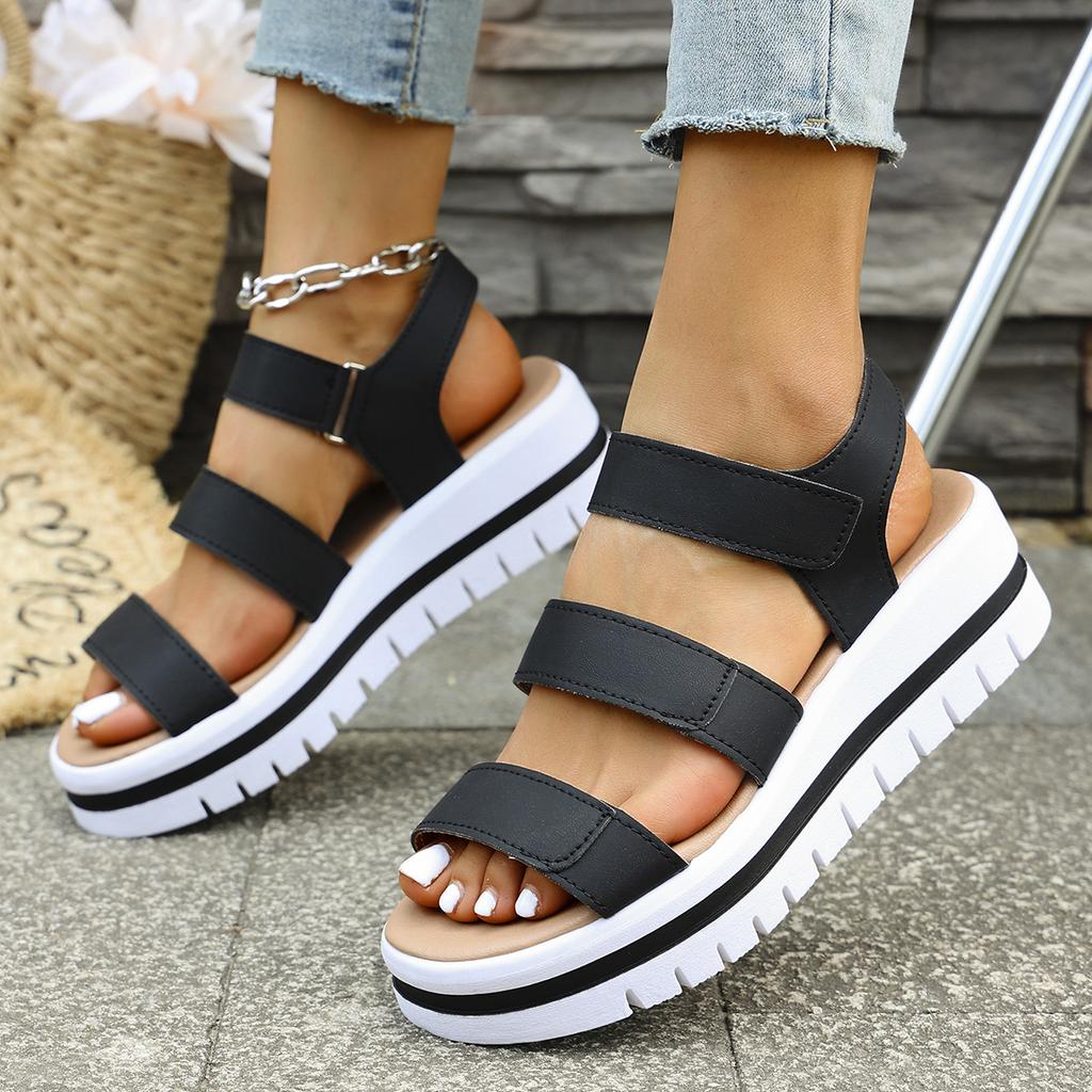 Fashion Fashion New Summer Fashion Outdoor Sandals Punk Beach Wedges Women Shoes Wedge Female Platform Buckle Strap Street Sandals