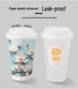 Leak-Proof Disposable Multifunctional Lid for 90 Caliber Cups: Fits Plastic and Paper Coffee, Milk Tea, and Takeaway Cups.