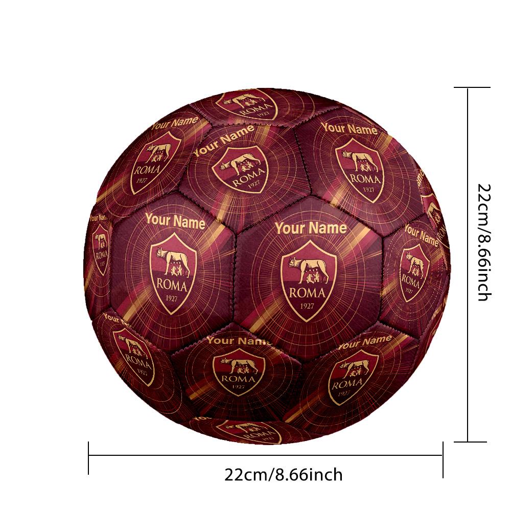 Personalized Size 5 Football AS Roma Pattern Outdoor Game Sports Ball Gift