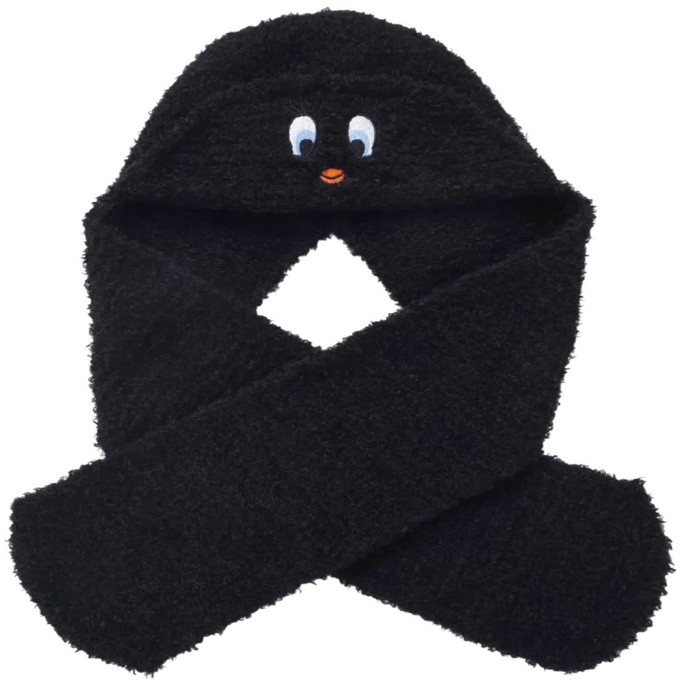 

Новая женская зимняя шапка с вышивкой желтого утенка, милая забавная шапка-капюшон с длинным шарфом, плюшевая меховая вязаная шапка для женщин 56cm-60cm