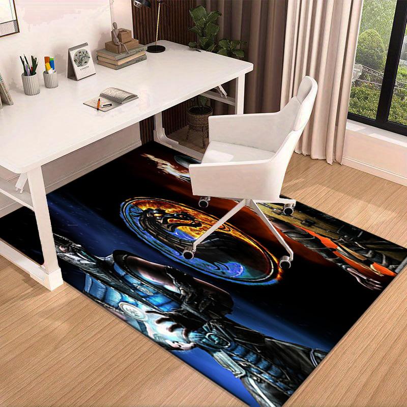 Kombat Dragon In Flames Carpet, Chair Rug,Rug for Office Bedroom Living Rooms, Doormat Decor Fan Gift Christmas Gift