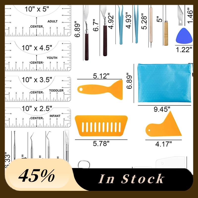 

A60Z Top T-Shirt Ruler Guide, Center Design For Vinyl Alignment, Shirt Ruler For Vinyl Alignment, Engraving Dried Flower Tool Se