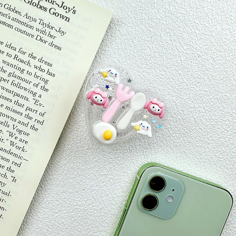 

Cartoon Puppy Cute Niche Mini Egg Star Moon Slice Love Phone Airbag Bracket Adhesive Type Retractable