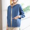 2025 Spring & Autumn Hooded Knit Cardigan for Middle-Aged & Elderly Women