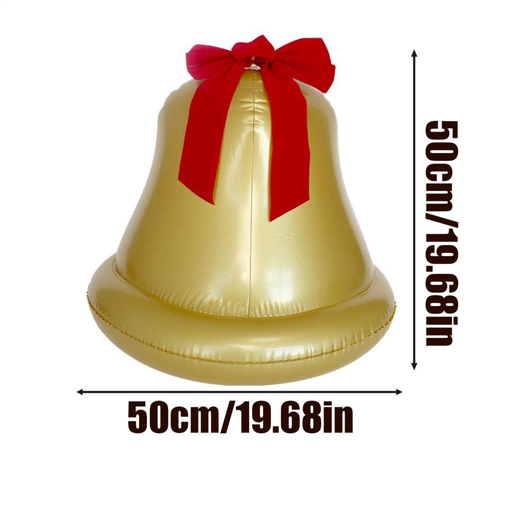 Giant Inflatable Christmas Balls Large PVC Christmas Bell With Bow Home Decor Lawn Ornaments For Indoor Outdoor Office Pathway