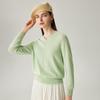 Zhaojun Women's V-Neck 100% Cashmere Sweater