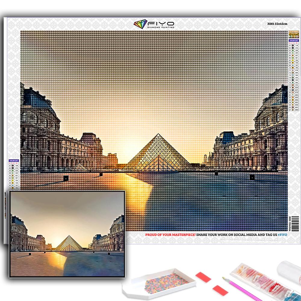 Cross Stitch Kit DIY Diamond Embroidery Louvre Museum Diamond Painting Home Decor