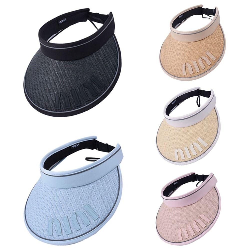 

UV Protection Sunscreen Hat Beach Supplies Empty Top Suncap New Straw Cap Summer
