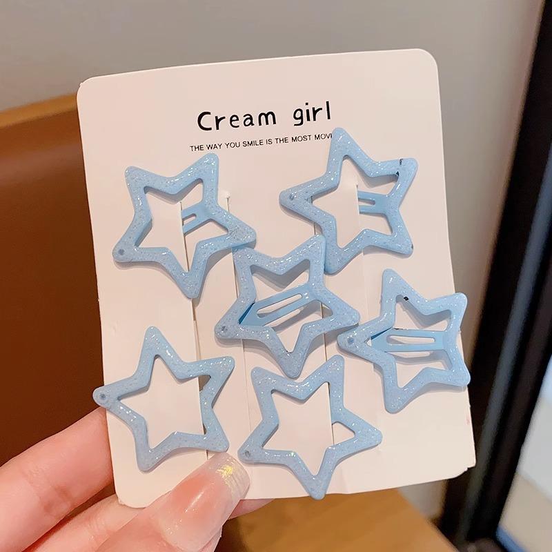 6/10pcs Y2k Mini Star Side BB Cute Hair Clip Korean Candy Colorful Dopamine Baby Headwear Girl Hair Pin Bangs Clip Kid Headwear