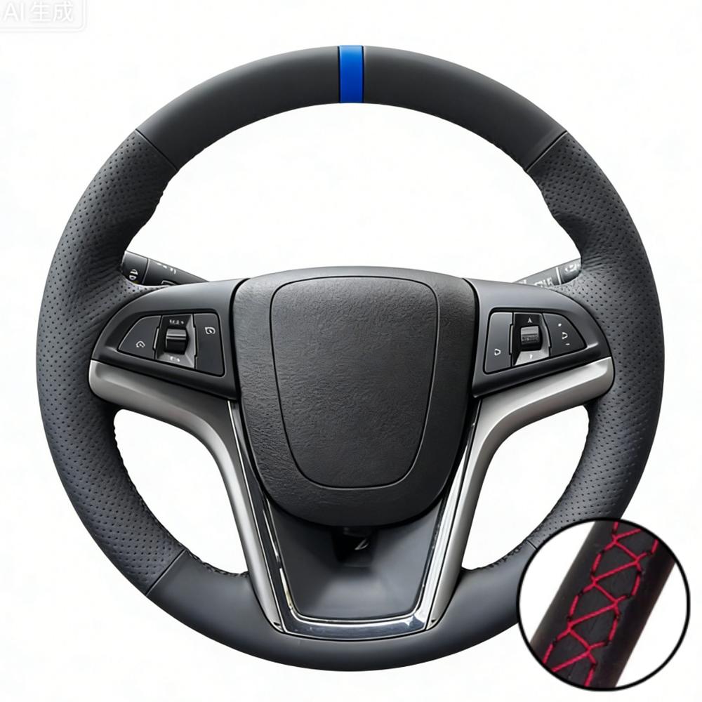 Car Accessories Hand Stitched Perforated Microfiber Leather Steering Wheel Cover For Chevrolet Malibu Crekor Cruze Camaro