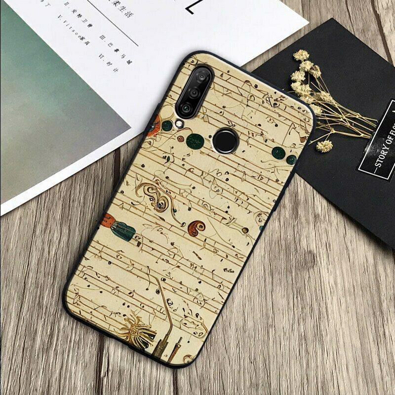 Music Score Musical Notes For Huawei Nova 11 12i 8i 7i 3i 9 10 SE Y60 Y61 Y70 Y72 Y73 Y90 Y91 P20 P30 Pro P40 Lite Case