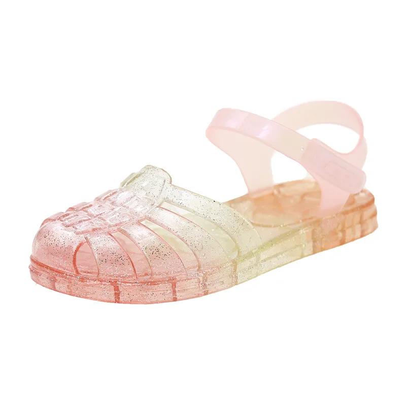 Summer Girls Sandals Crystal Jelly Shoes Glitter Butterfly Children Sandals Summer Baby Shoes Rome girl sandals