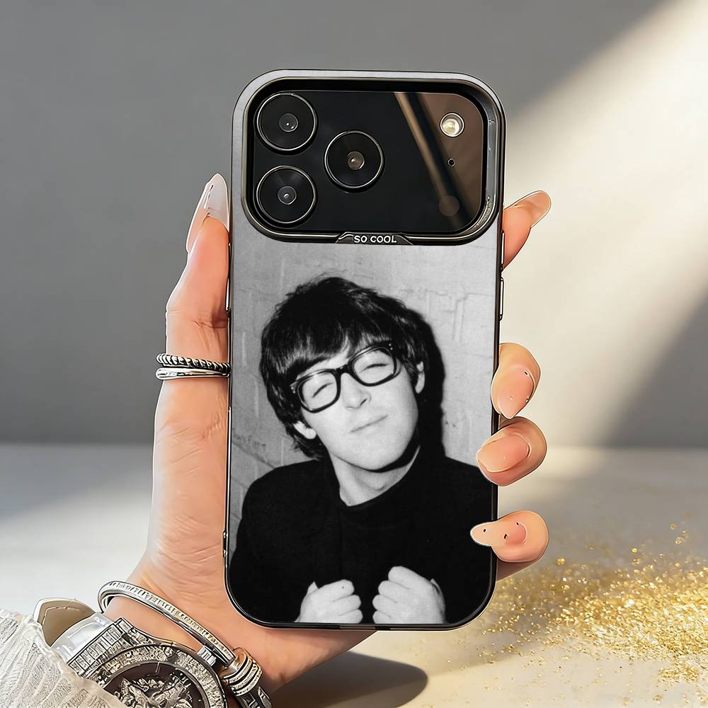 Singer P-Pau-M-McCartney Phone Case For iPhone17 16 15 14 13 12 Pro Max Grey Black Matte Laser Metallic Aurora Funda