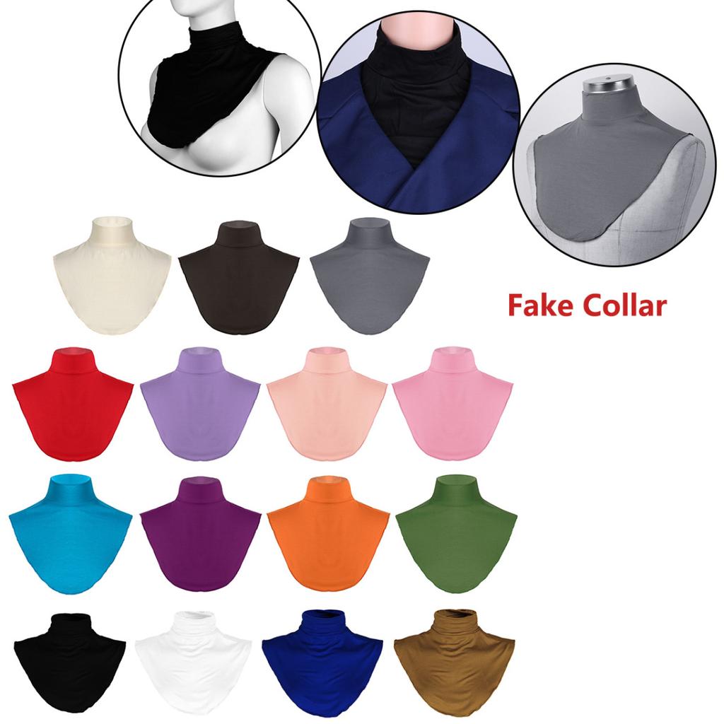 Buy Womens Cotton Fake Turtleneck Neck Collar Half Top Mock Dickey ...