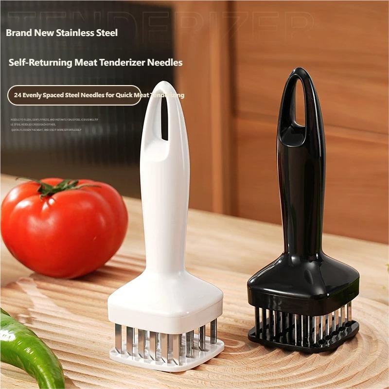 Stainless Steel Automatic Rebound Hammer, Meat Floss Needle, Household Kitchen Steak, Broken Tendons, Beef, Chicken, Flavor Piercing Device