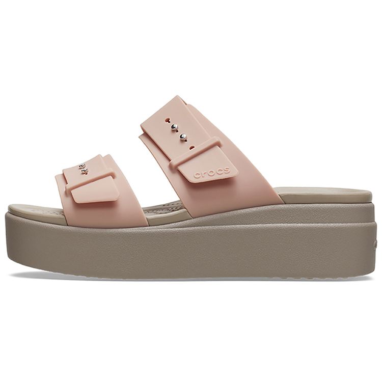 Crocs Lightweight Breathable Non-Slip Slide Sandals Women Footwear Pink Brown 207431-6RL
