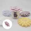 Multipurpose Silicone Mugs Covers With Plant Pattern Dustproof Convenient Storage Solution Leak Proof Beverage Covers