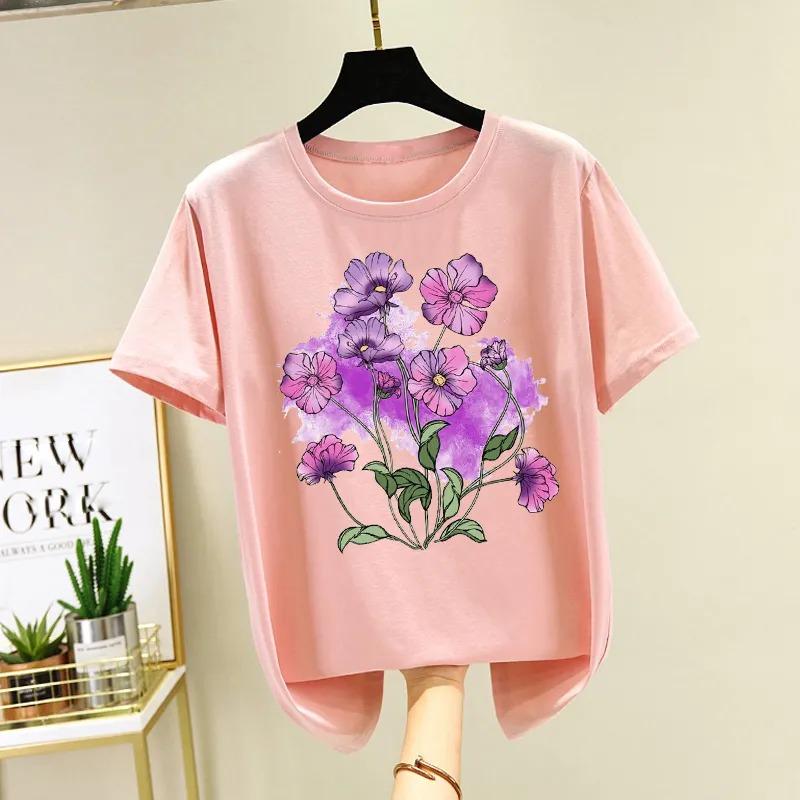 

Women s Live Love Laugh Sunflower Printed Short Sleeve T-Shirt S розовый