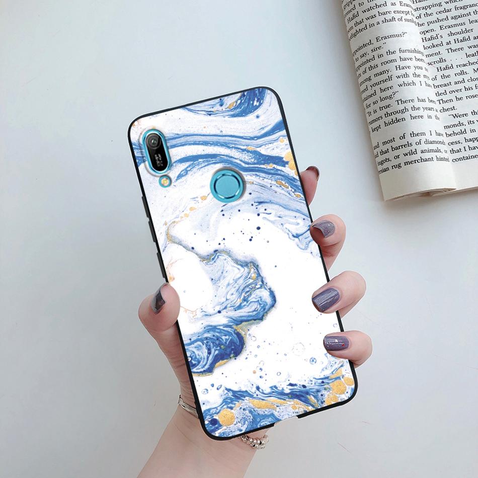 For Huawei Y6s 2019 Case Huawei Y9s Phone Case Fashion Flower Soft Silicone Back Cover For Huawei Y6 Pro 2019 MRD-LX2 Y 6S Etui