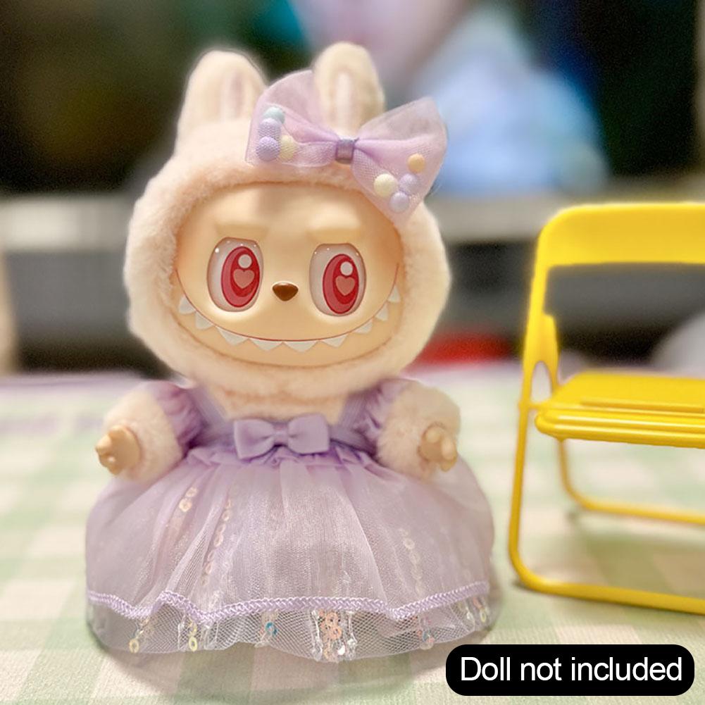 For 17cm Labubu Doll Clothes Fashion Clothes Hoodies Doll Clothes Hoodies Dolls Accessories Cute Decoration Little Cloths
