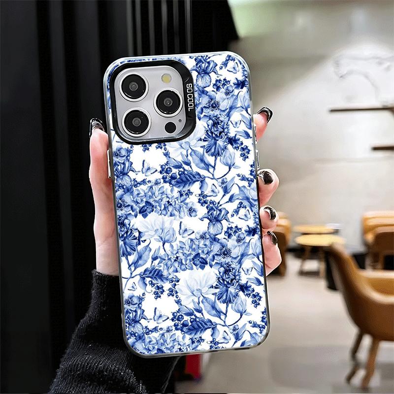 Blue And White Porcelain Pattern Soft Phone Case for iPhone 15 16 17 Pro Max 17Air 16E 14 Plus 13 12 Mini Shockproof Cover Back