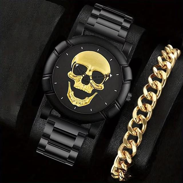 Men's 3-Piece Business Gift Set: Watch, Bracelet, and Necklace for Holidays or Birthdays